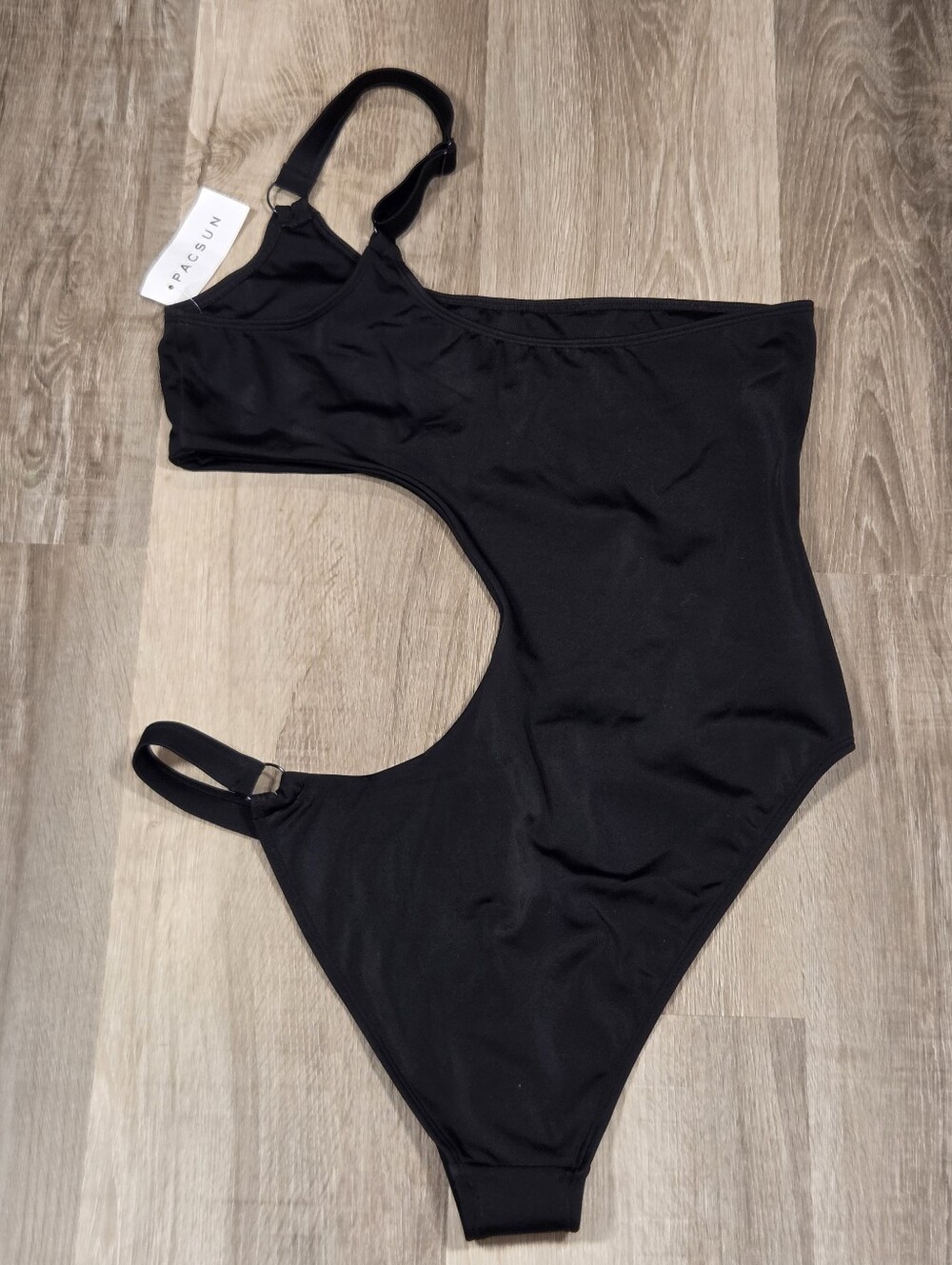 Pac Sun Kendall & Kylie Women's Black Cutout One Piece Swimsuit Size LRG NEW